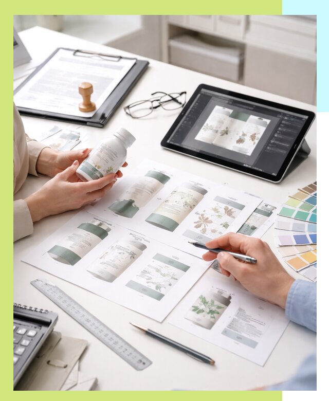 Профессиональная разработка дизайна и текста этикетки продукции в Камышине